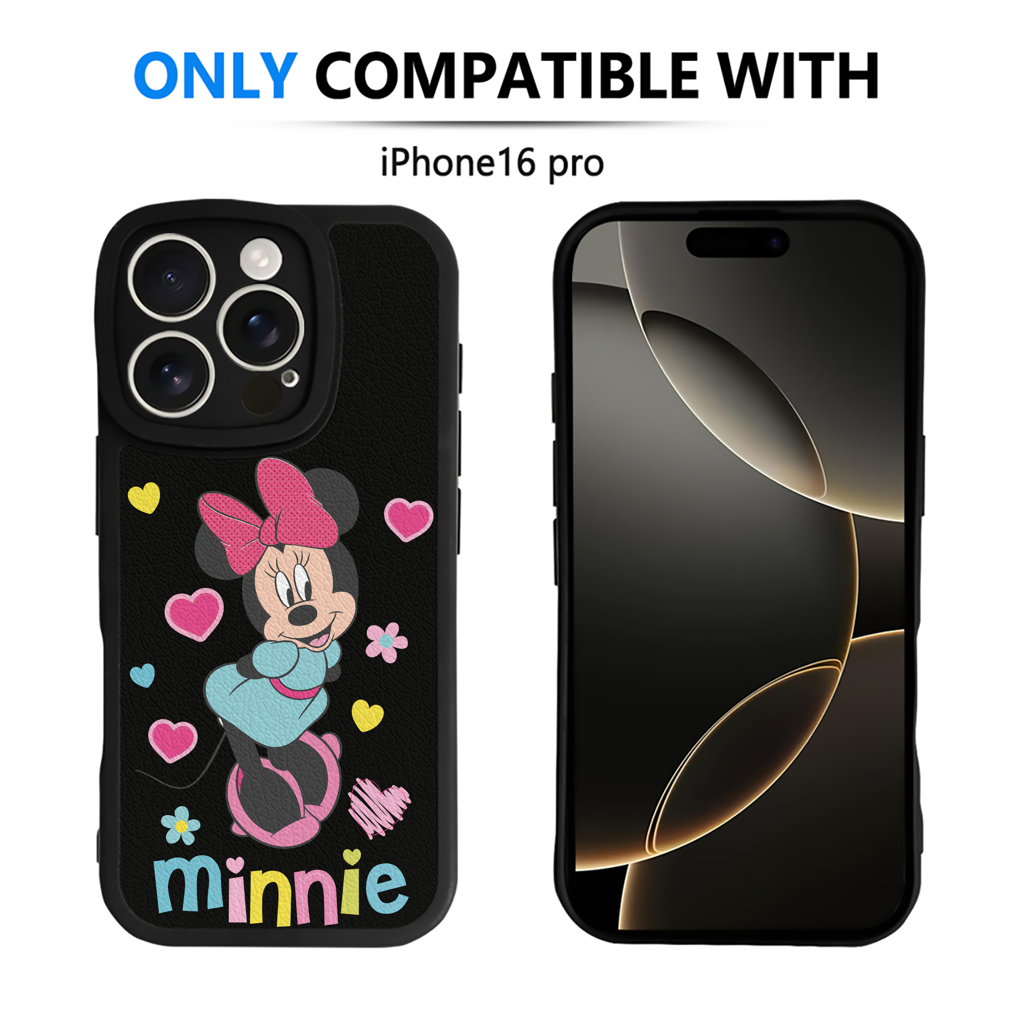 （画像用） ミッキーマウス Mickey Mouse 【iPhone 16シリーズ対応】シリコンスマホケース（レザー調） 材質：シリコン